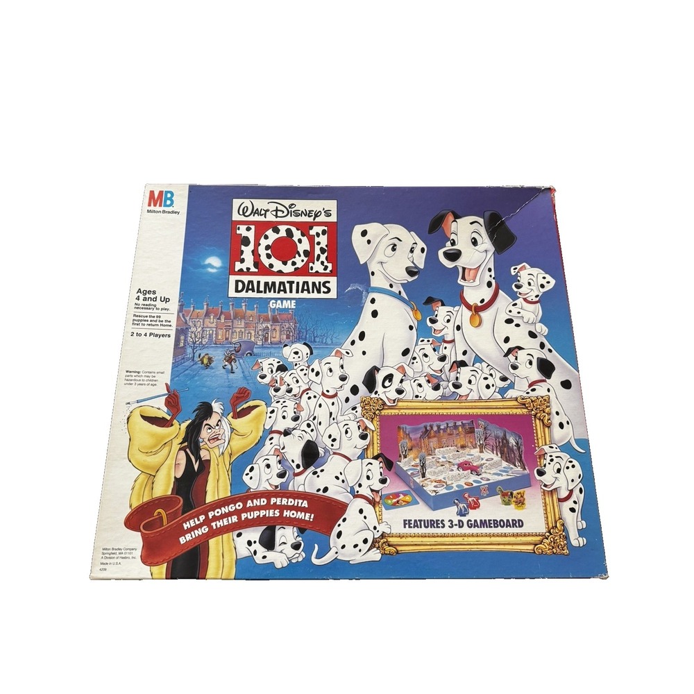 *RARE FIND* Disney 101 Dalmatians 3D Board Game Walt Disney Milton Bradley 1991